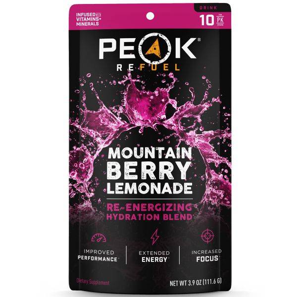 Peak Refuel Re-Energizing Drink Mix Hydration Blend – Mountain Berry Lemonade