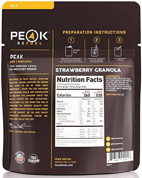 Peak Refuel Strawberry Granola – 2 Servings